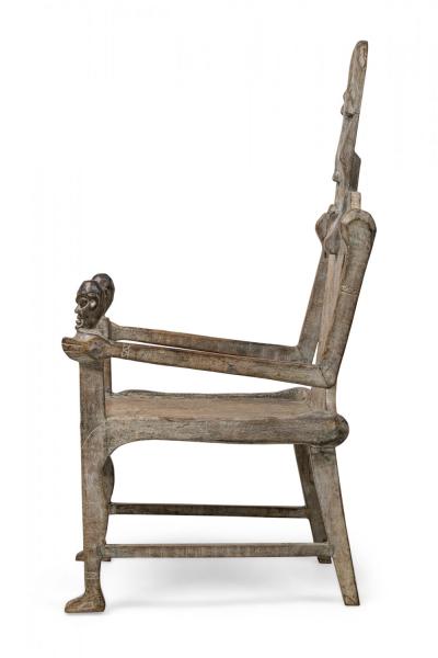 Pair of Large African Figural Rootwood Armchairs