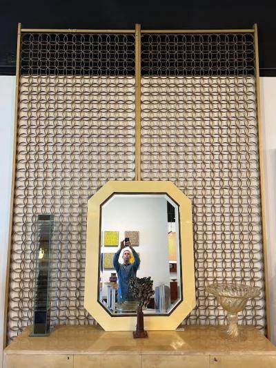 Pair of Large Aluminum Architectural Element Screen