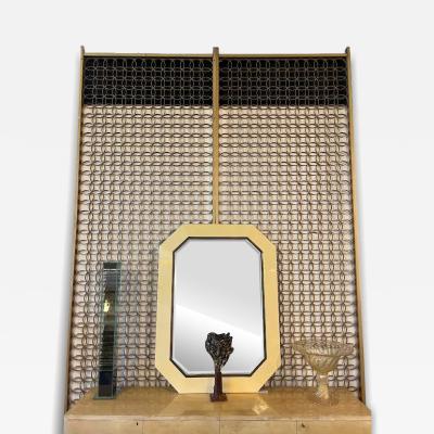 Pair of Large Aluminum Architectural Element Screen