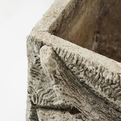 Pair of Large Antique French Faux Bois Planters