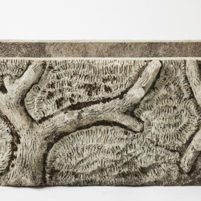 Pair of Large Antique French Faux Bois Planters