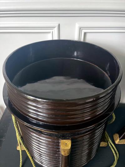 Pair of Large Antique Japanese Hokai Lacquer Boxes