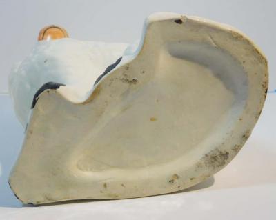 Pair of Large Antique Staffordshire Pottery King Charles Spaniels