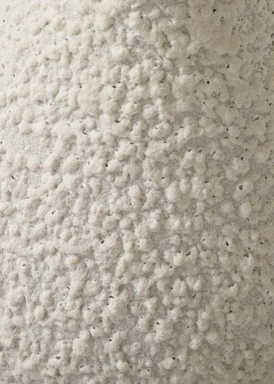 Pair of Large Ceramic Lamps with a Popcorn Textured Finish