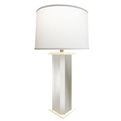 Pair of Large Chrome Skyscraper Table Lamps 1970s