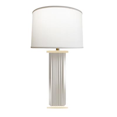 Pair of Large Chrome Skyscraper Table Lamps 1970s