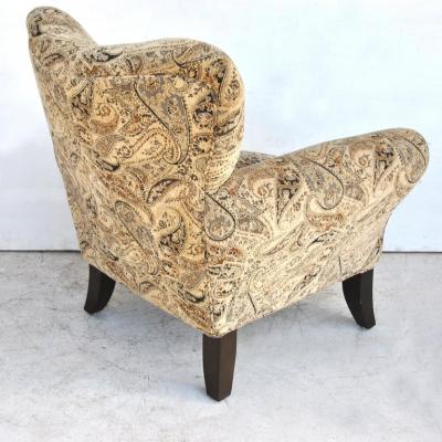 Pair of Large Contemporary Wing Back Chairs