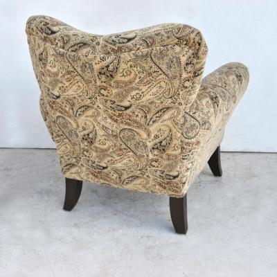 Pair of Large Contemporary Wing Back Chairs