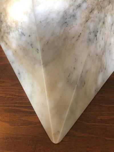 Pair of Large Custom Italian Modern Neoclassical Alabaster Wall Sconces