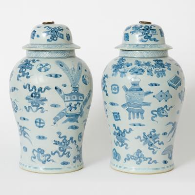 Pair of Large Early 20th Century Chinese Temple Jars