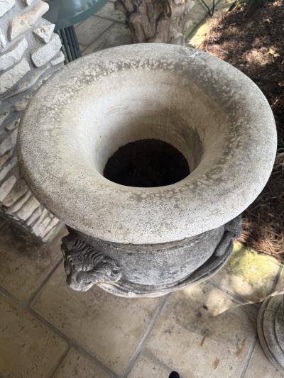 Pair of Large English 19th Century Urns from a Train Station