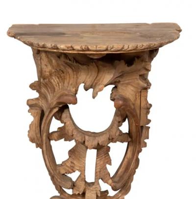 Pair of Large George III Pine Wall Brackets