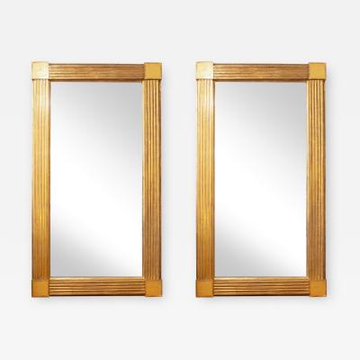 Pair of Large Gilt American Federalist Mirrors