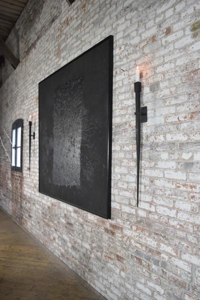 Pair of Large Hand Forged Wrought Iron Wall Sconces