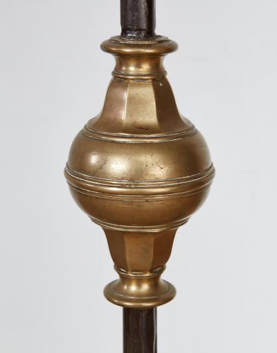 Pair of Large Iron and Bronze Torcheres