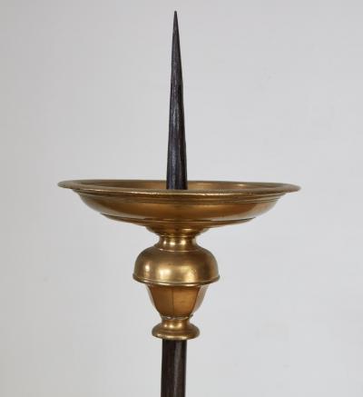 Pair of Large Iron and Bronze Torcheres