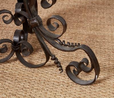 Pair of Large Iron and Bronze Torcheres