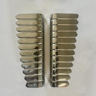 Pair of Large Italian 1950s Chrome Door Handles