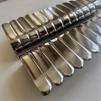 Pair of Large Italian 1950s Chrome Door Handles