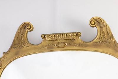 Pair of Large Italian Midcentury Gilt wood Mirror 1950