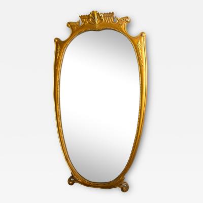 Pair of Large Italian Midcentury Gilt wood Mirror 1950