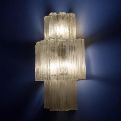 Pair of Large Italian Murano Glass Sconces or Wall Lights 1990