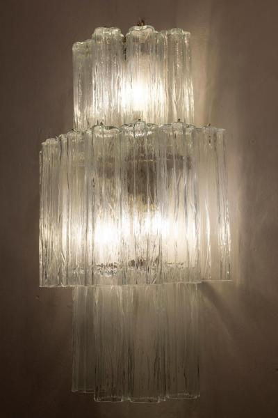 Pair of Large Italian Murano Glass Sconces or Wall Lights 1990