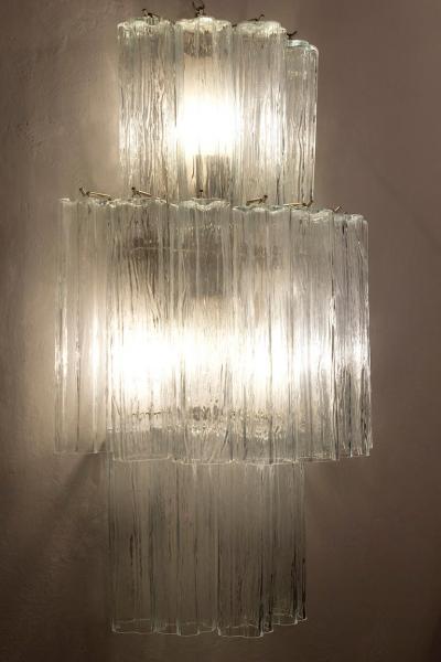 Pair of Large Italian Murano Glass Sconces or Wall Lights 1990