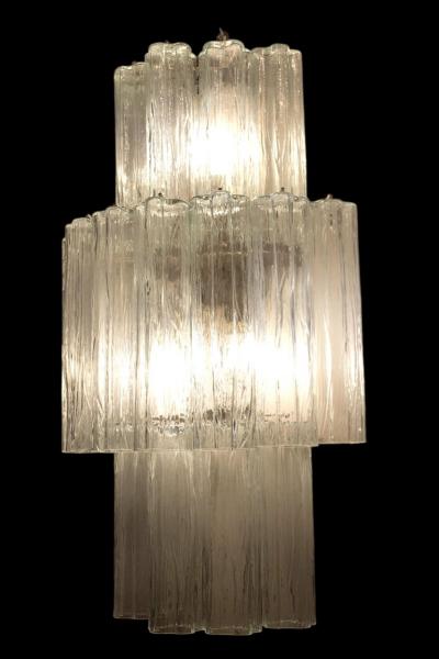Pair of Large Italian Murano Glass Sconces or Wall Lights 1990