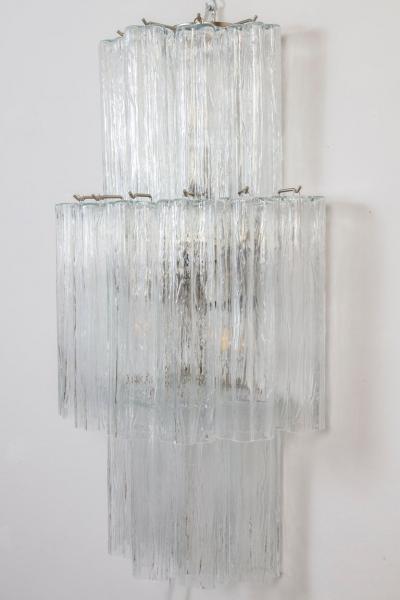 Pair of Large Italian Murano Glass Sconces or Wall Lights 1990