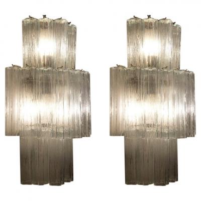Pair of Large Italian Murano Glass Sconces or Wall Lights 1990