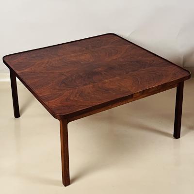 Pair of Large Low Walnut Burl End Tables or Two Part Coffee Table