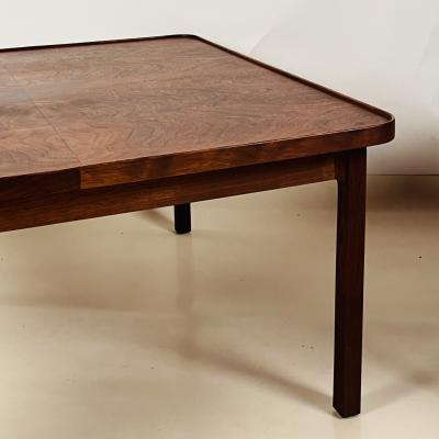 Pair of Large Low Walnut Burl End Tables or Two Part Coffee Table