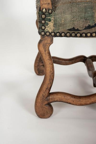 Pair of Large Scale Armchairs Upholstered in Antique Tapestry