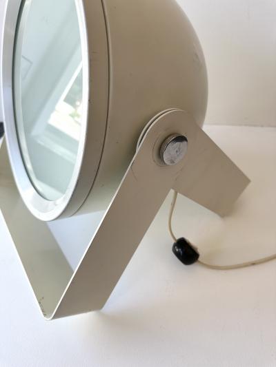 Pair of Large Style Spot Lamps White Lacquer Metal Italy 1970s