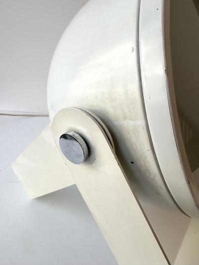 Pair of Large Style Spot Lamps White Lacquer Metal Italy 1970s