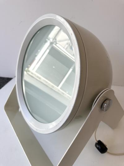 Pair of Large Style Spot Lamps White Lacquer Metal Italy 1970s