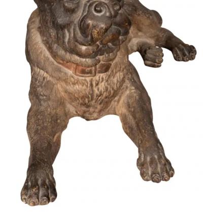 Pair of Large Terracotta Mastiff Dogs