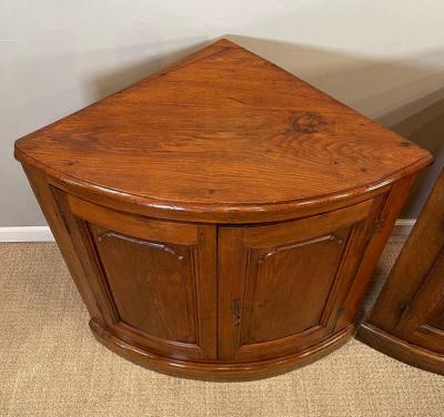 Pair of Late 17th Century Oak Corner Cabinets