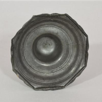 Pair of Late 18th Century French Neoclassical Pewter Candleholders