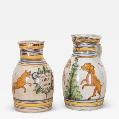 Pair of Late 18th Century Spanish Puente del Arzobispo Jugs