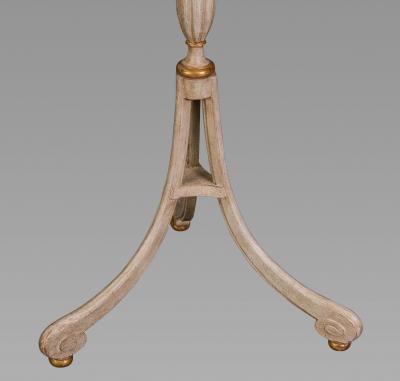 Pair of Late 18th Century White Painted and Parcel Gilt Candle Stands