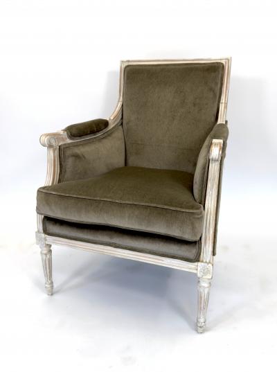 Pair of Late 19th Century French Louis XVI Painted Armchairs