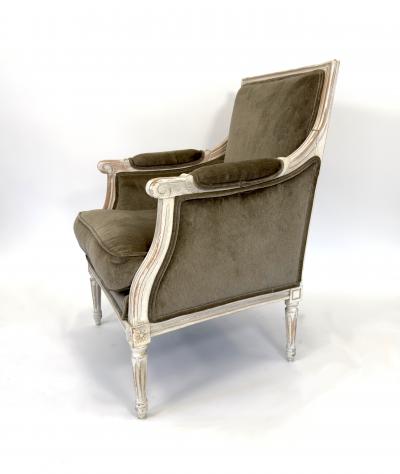 Pair of Late 19th Century French Louis XVI Painted Armchairs