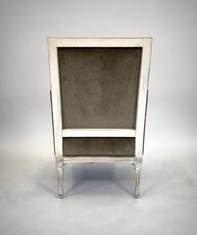 Pair of Late 19th Century French Louis XVI Painted Armchairs