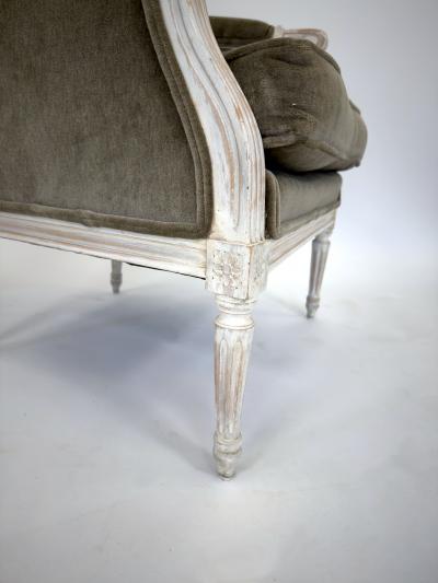 Pair of Late 19th Century French Louis XVI Painted Armchairs