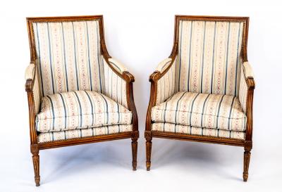 Pair of Late 19th Century Louis XVI Style Armchairs