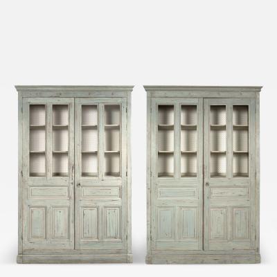 Pair of Late 19th Century Painted French Bibliotheques