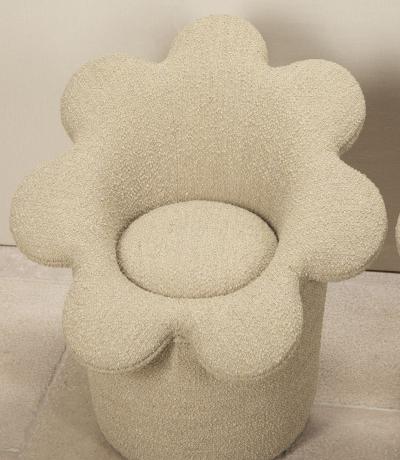 Pair of Late 20th Century Italian Flower Armchairs