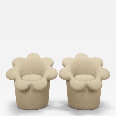 Pair of Late 20th Century Italian Flower Armchairs